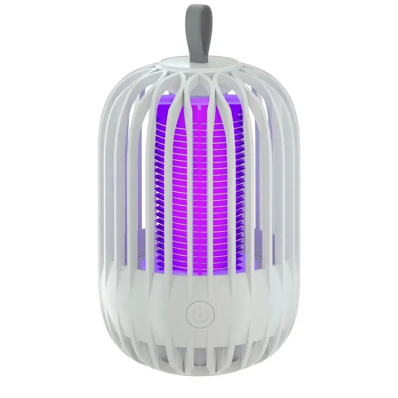 Lampe anti-moustiques électrique LumiCage | Batterie USB | Veilleuse LED & Piège à insectes | Pour intérieur & camping | 13,5 x 8,5 cm