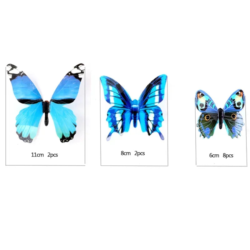 Luminexa Papillons | Autocollants Muraux Papillon 3D | 12 pièces | Lumineux & Décoration DIY | Pour Murs, Fêtes & Cadeaux