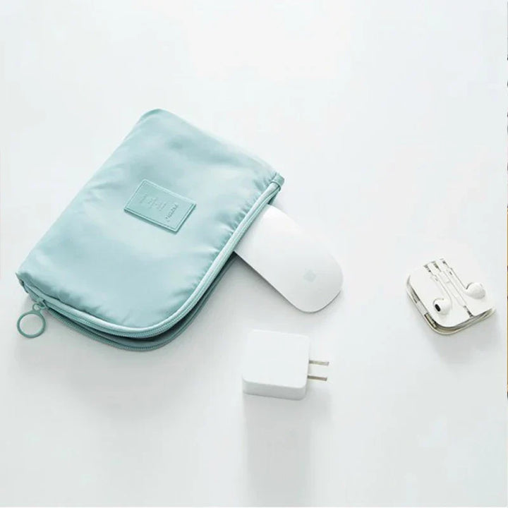 TechTasche Sac de câbles étanche | Organiseur électronique pour voyages | Compact & Robuste | Nylon 23x15cm