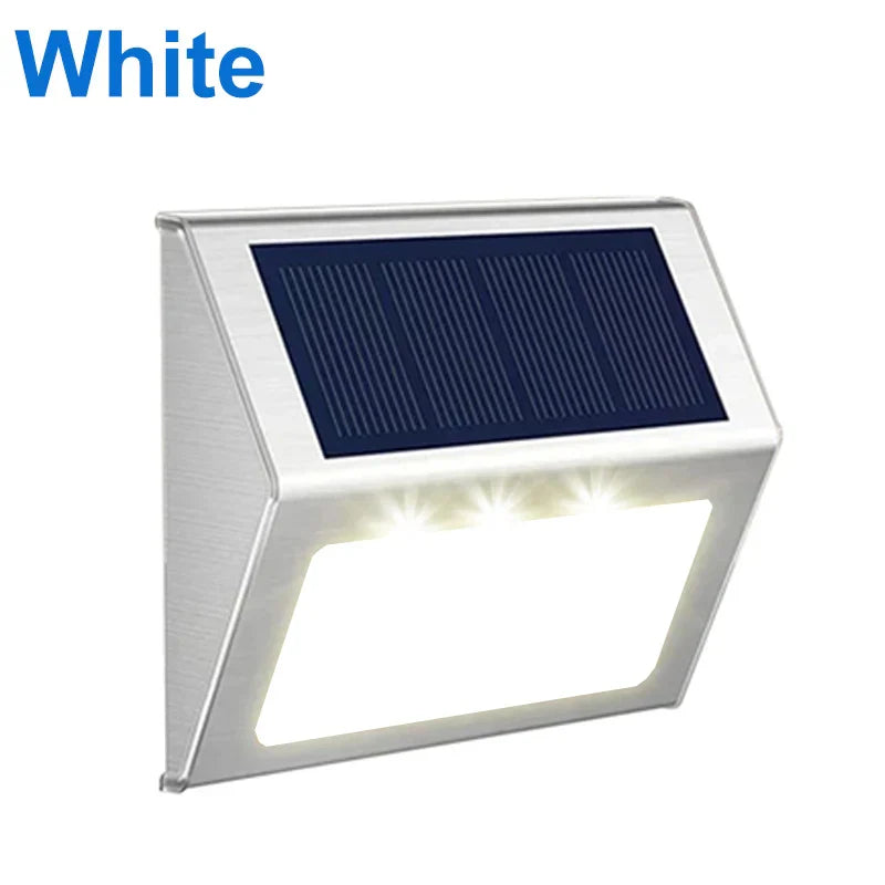 Lunettra Solar Stufenlicht en Acier Inoxydable | 3 LEDs | IP45 Étanche | Écologique & Résistant à la Corrosion | Pour Jardin, Clôture & Mur