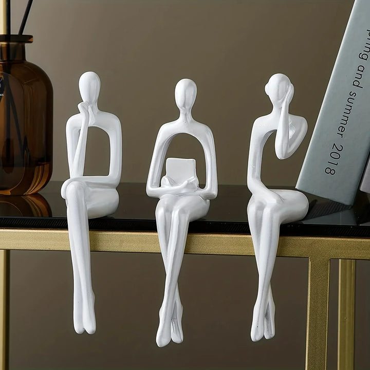 Sculpture FormaLuxe | Design Abstrait | Décoration Moderne pour Maison & Bureau | Blanc