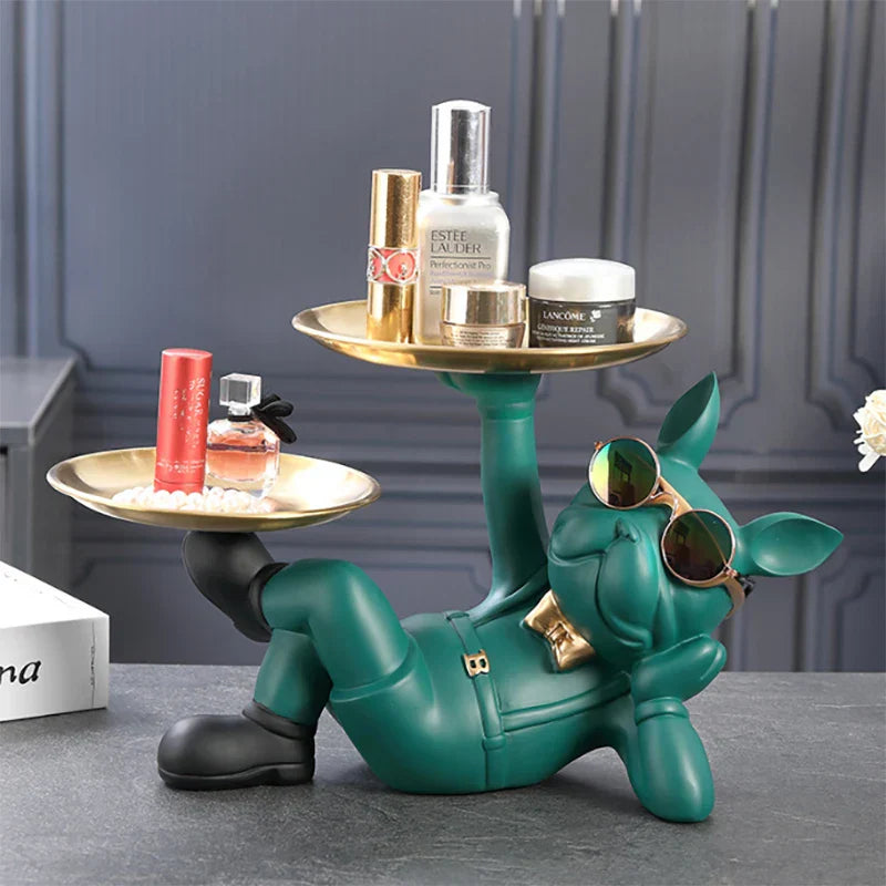 Figurine décorative Bulldog Bravetto UrbanBulldog | Sculpture de Bulldog cool en résine | 33×19,5×20 cm | Accessoire de maison & idée cadeau pour les amoureux des chiens