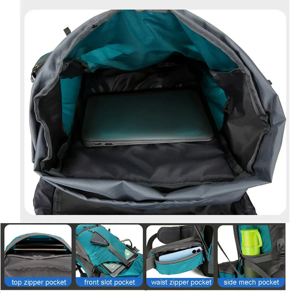 Alpivento 70L Sac à dos de trekking | Sac de camping imperméable avec protection contre la pluie | Grand sac à dos de plein air pour la randonnée, l'alpinisme et les voyages  Marque :