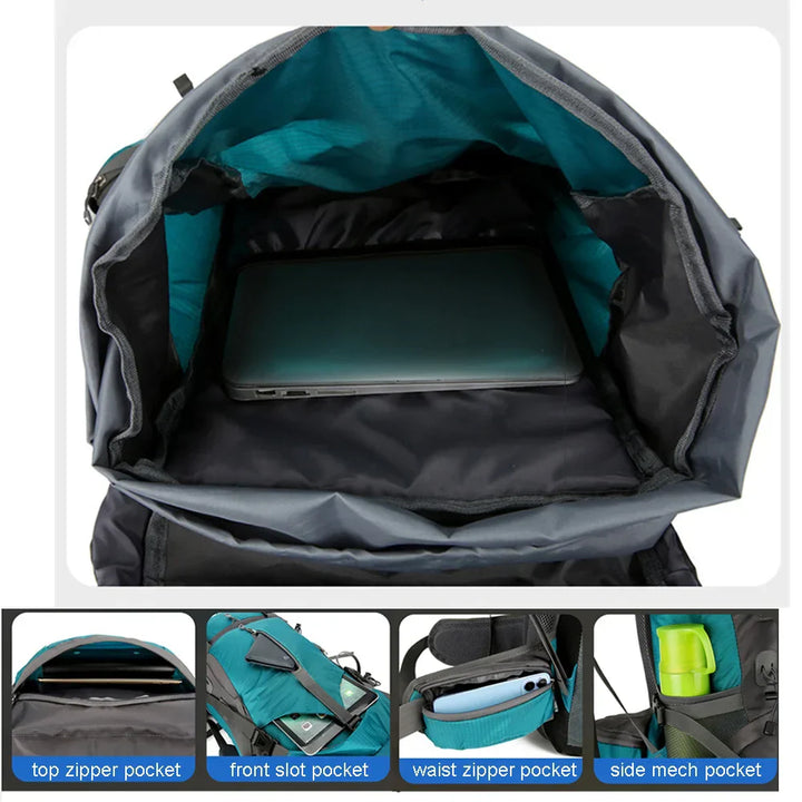 Alpivento 70L Sac à dos de trekking | Sac de camping imperméable avec protection contre la pluie | Grand sac à dos de plein air pour la randonnée, l'alpinisme et les voyages  Marque :
