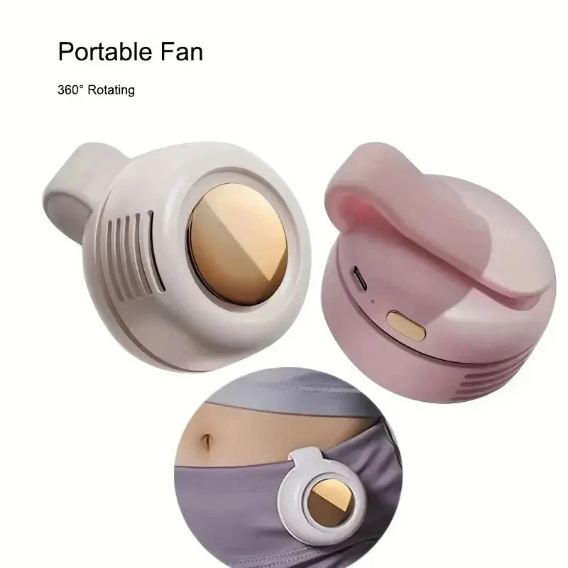 CLIPBREEZE Mini-Ventilateur sans pales | Silencieux & portable | Avec clip, rotatif à 360° | Rechargeable USB-C | Pour enfants, voyages & quotidien