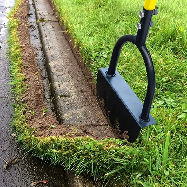 EdgeMaster Outil de Bordure de Pelouse | Design en Demi-Lune avec Dentelure | Outil Manuel pour des Bordures de Pelouse & Jardins Propres