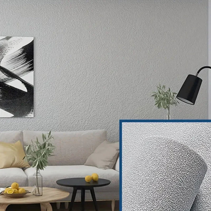Papier peint 3D en lin autocollant Linovera | Imperméable, résistant à la moisissure & amortissant | Idéal pour le salon, la chambre & la cuisine