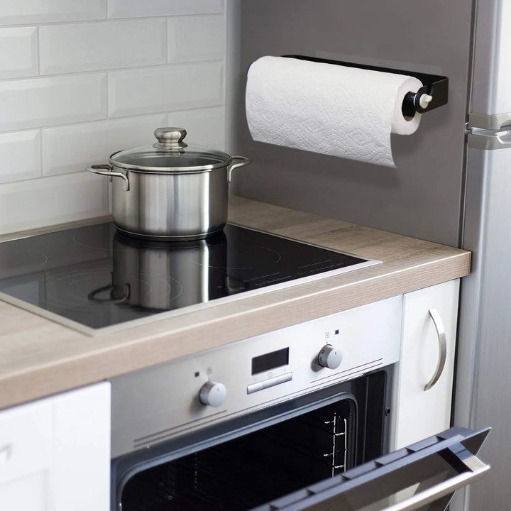 Organiva DuoRoll Support de rouleau de cuisine mural | Avec compartiment pour film | Gain de place & Pratique | Cuisine & Salle de bain