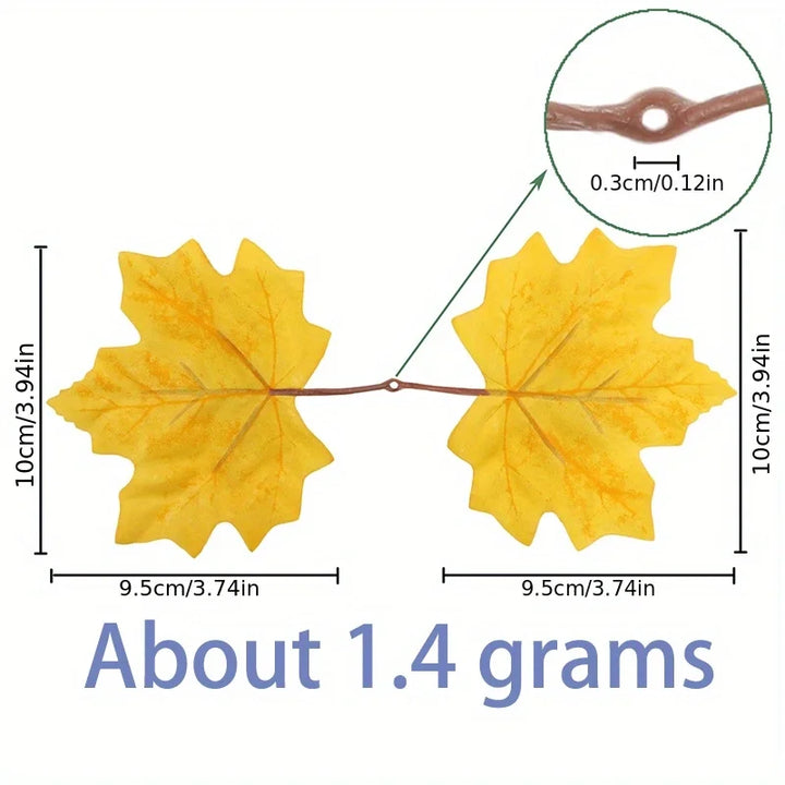 TwinLeaf | Ensemble de 10 Feuilles d'Érable Artificielles | Décoration d'Automne pour Halloween, Mariage & Thanksgiving