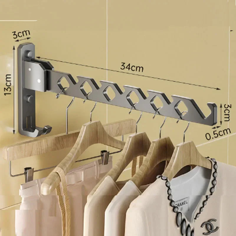 RaumFlex Séchoir mural | Pliable & Réglable | Gain de place & Résistant | Idéal pour vêtements & Serviettes