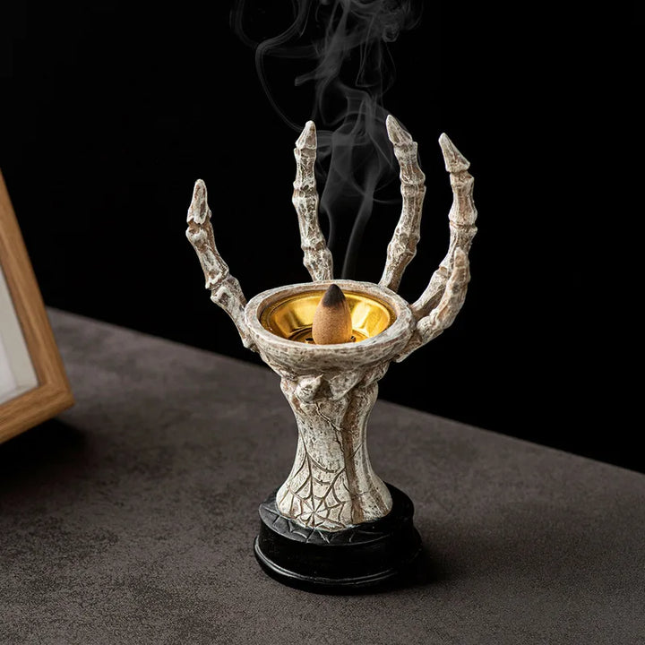 PhantomClaw | Porte-encens Main Fantôme | Décoration de Table Halloween | Ornement en Résine pour Intérieur & Extérieur