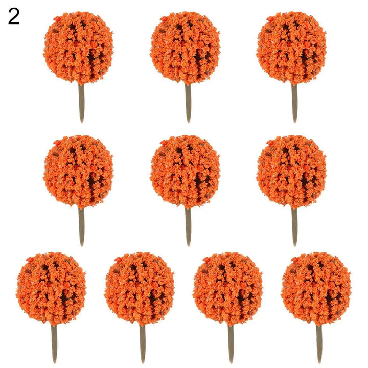 Set de Modèles d'Arbres Miniatures ScenaFlor | 10 pièces | Pour Modélisme & Aménagement Paysager | Petits Arbres Décoratifs en Plastique