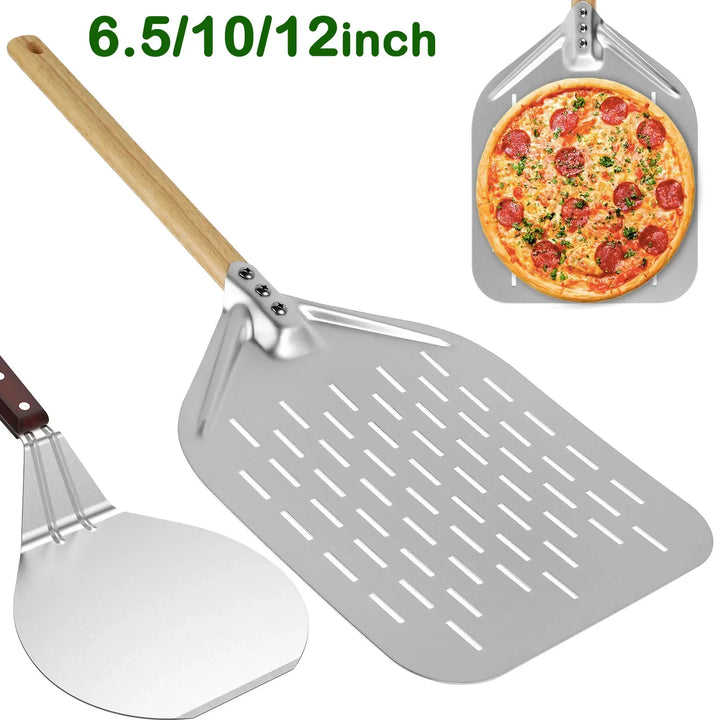 BakeLifter | Pelle à pizza avec poignée en bois | Antiadhésif & Léger | Pour pizza, pain & gâteaux | 16,5–30 cm