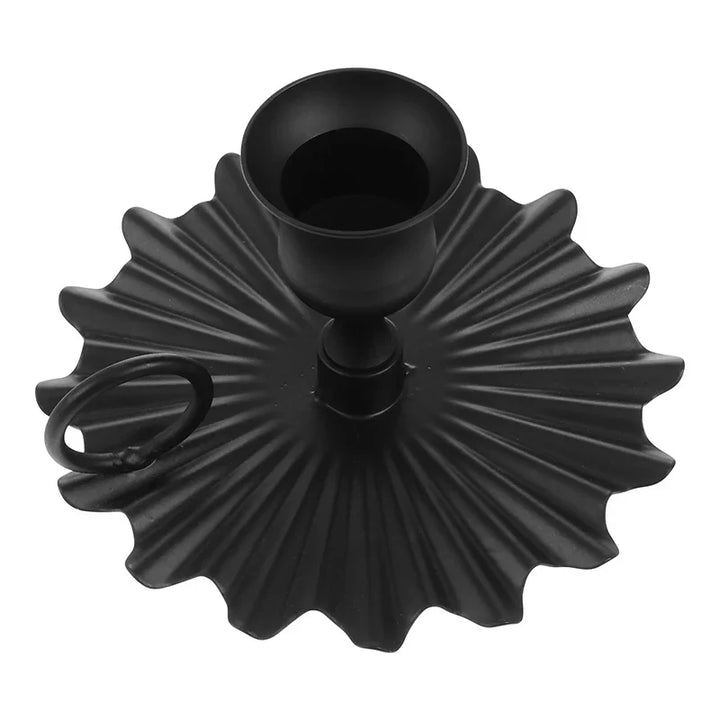 Bougeoir FerroGlow | Bougeoir en fer noir | Élégant & Intemporel | Pour mariage, fête & décoration intérieure