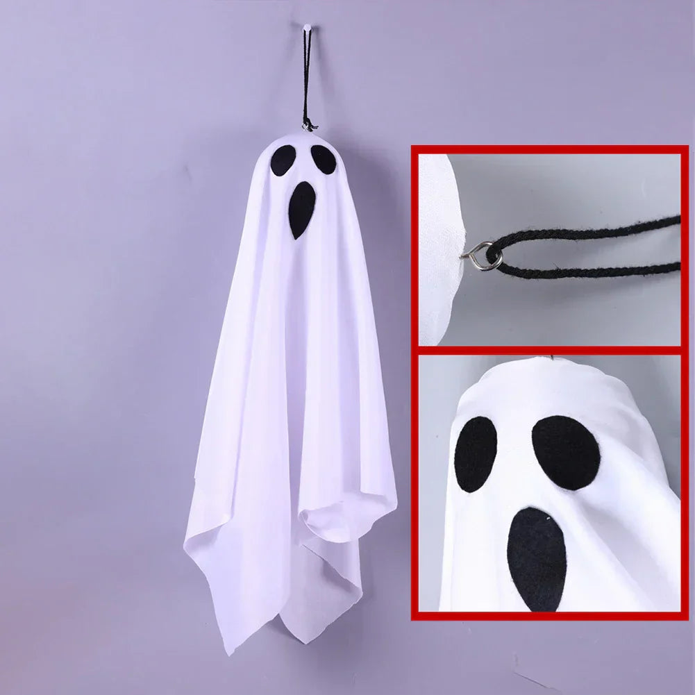 GhostlyGlow | Lampe LED Fantôme Suspendue | Décoration d'Halloween pour Intérieur & Extérieur | Certifié CE