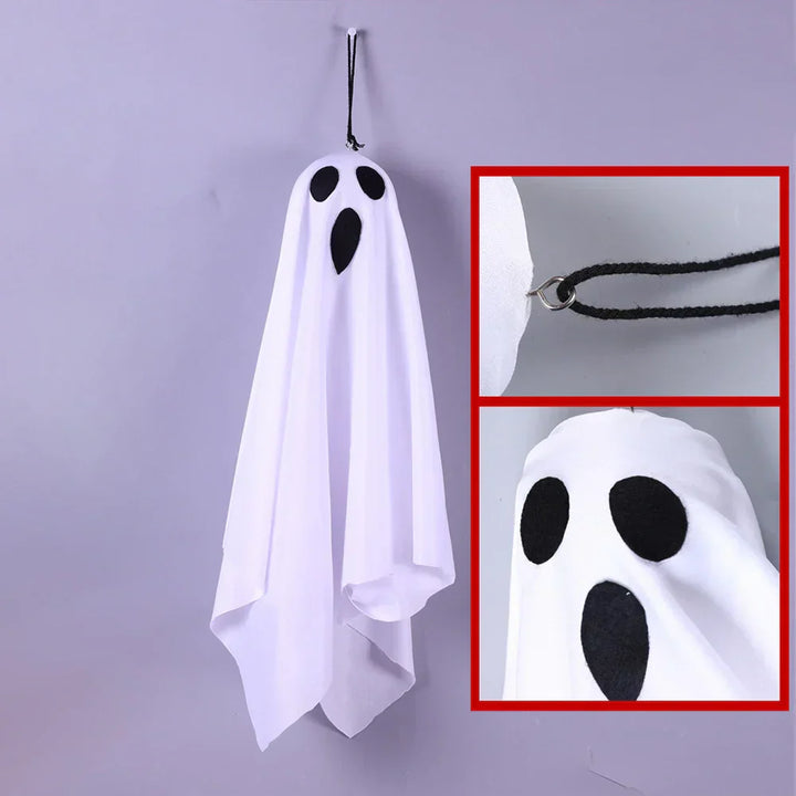 GhostlyGlow | Lampe LED Fantôme Suspendue | Décoration d'Halloween pour Intérieur & Extérieur | Certifié CE