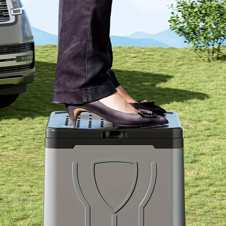 Toilette de camping pliable Camploo XL | Portable avec couvercle | Extra grande et stable | Pour extérieur, voyage et bateau