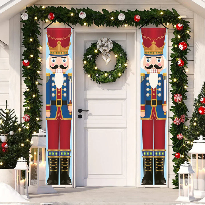 Bannière Festivia | Bannière de porte de Noël | Décoration suspendue « Joyeux Noël » | Décoration de porte festive pour Noël et Nouvel An