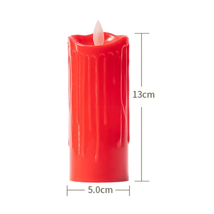 Flamara Glow Bougie LED-Stumpen avec Flamme Mobile | 5 Tailles | Effet Cire Réelle & Fonctionnement sur Piles | Sûr & Sans Fumée