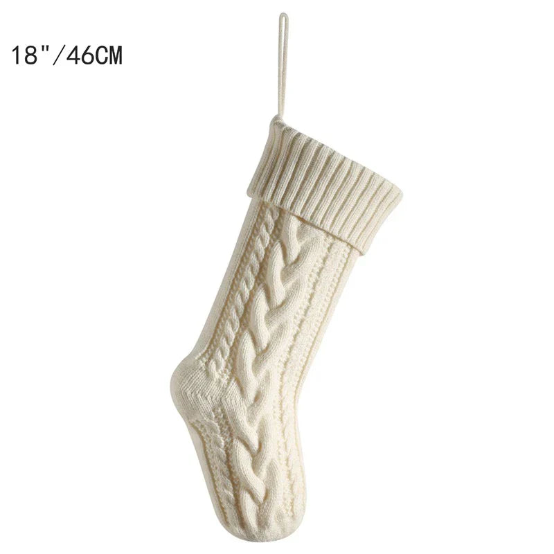 Chaussette de Noël CozyKnit Grande | Tricotée & Douce | Décoration de Noël pour Enfants & Famille | Design Classique