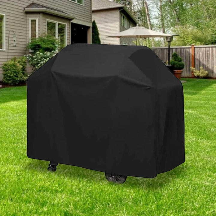 Housse GrillGuard Pro | Imperméable & Résistante aux UV | Résistante au Vent avec Cordon de Serrage | Pour Barbecue à Gaz, BBQ & Mobilier de Jardin