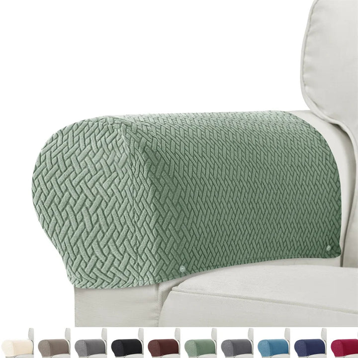 Ensemble de 2 housses de bras de fauteuil et de canapé Armluxe | Tissu jacquard | Protection contre la poussière et la saleté | Antidérapant et lavable