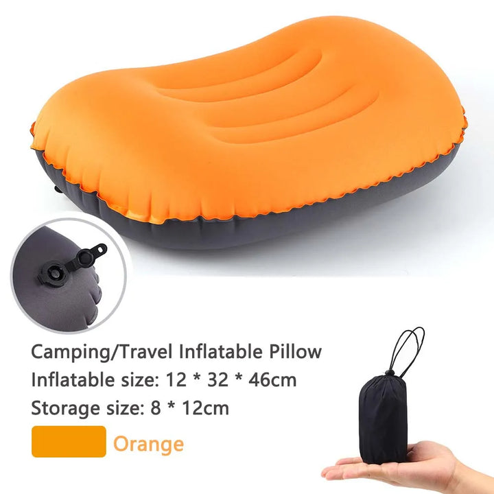 AirNest Coussin de Camping Gonflable | Compressible & Pliable | Support de Cou pour Camping, Randonnée & Voyage