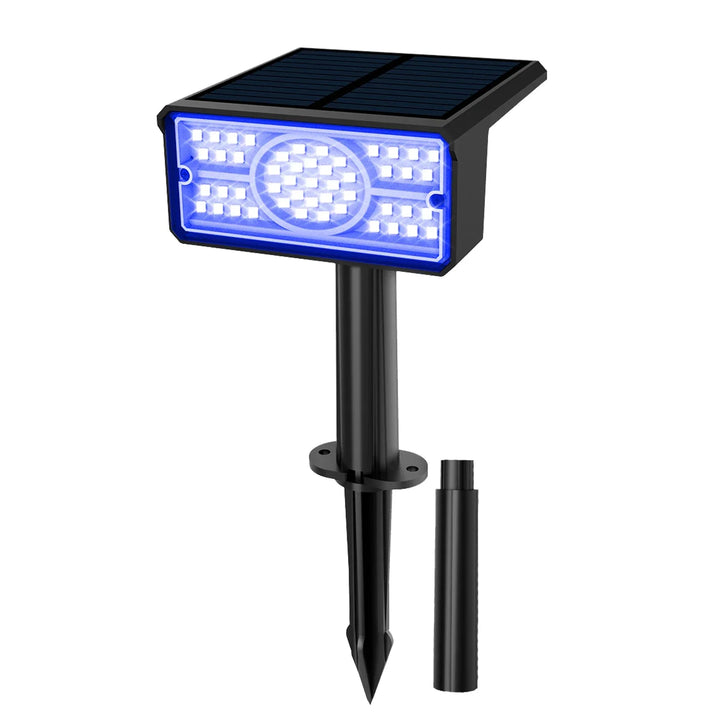 Solara LED Projecteur Solaire | 4 Couleurs de Lumière | 49 LEDs | Étanche IP65 | Économique avec Panneau Solaire