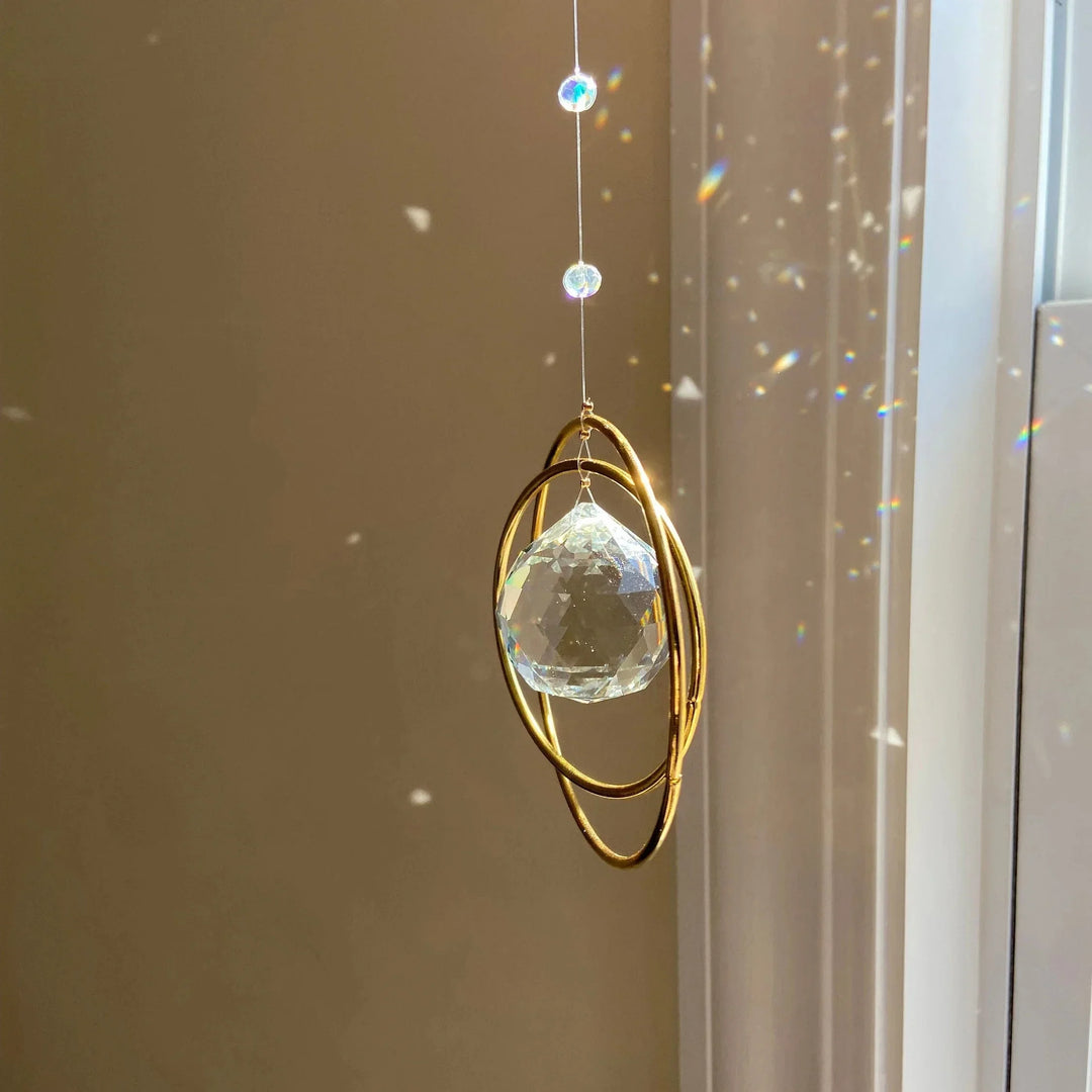 Attrape-soleil LumiAmor | Pendentif en cristal avec effet arc-en-ciel | Cadeau romantique avec message