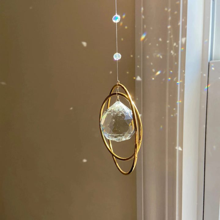 Attrape-soleil LumiAmor | Pendentif en cristal avec effet arc-en-ciel | Cadeau romantique avec message
