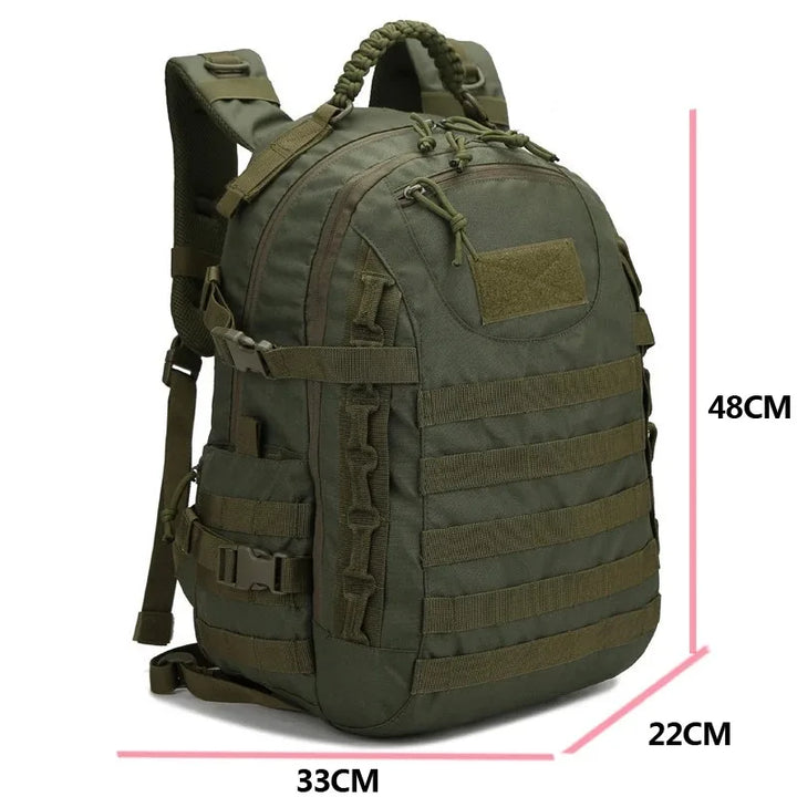 TrekNexus 35 L Sac à dos de randonnée pour hommes | Sac à dos de trekking tactique 48 × 33 × 22 cm | Camping en plein air, pêche, chasse & sport avec système MOLLE