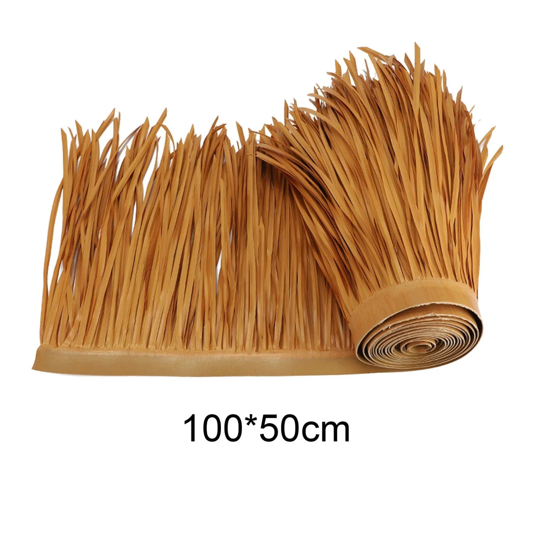 TROPISHIELD Toit de palmier artificiel | Résistant aux UV & aux intempéries | 100×50 cm | Pour toits DIY, parasols, bars Tiki & cabanes de jardin