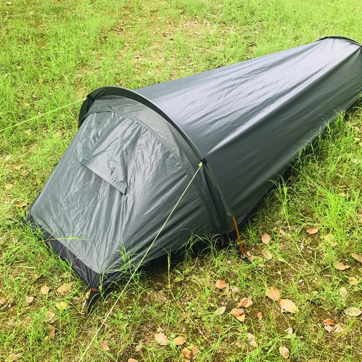 Trekvento SoloShield Ultra-léger tente pour une personne | Imperméable & Résistant au vent | Avec armature en aluminium et sac de rangement | Pour trekking, randonnée & camping