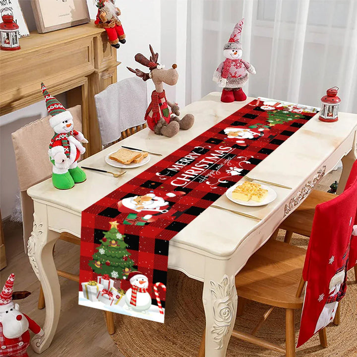Nappe de Noël | 180×35 cm | Polyester | Décoration de table festive 2025