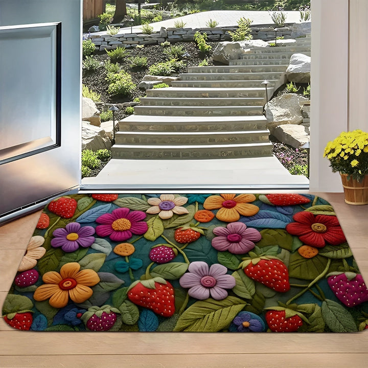 Tapis de sol 3D Florina | Surface douce comme le cachemire | Antidérapant & facile d'entretien | Pour salle de bain & entrée