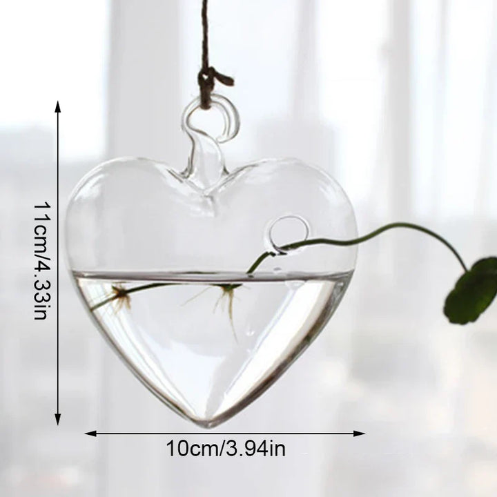 Seraphina | Vase en verre Ange | Fait main & Transparent | 8 x 5 cm | Décoration & Hydroponie