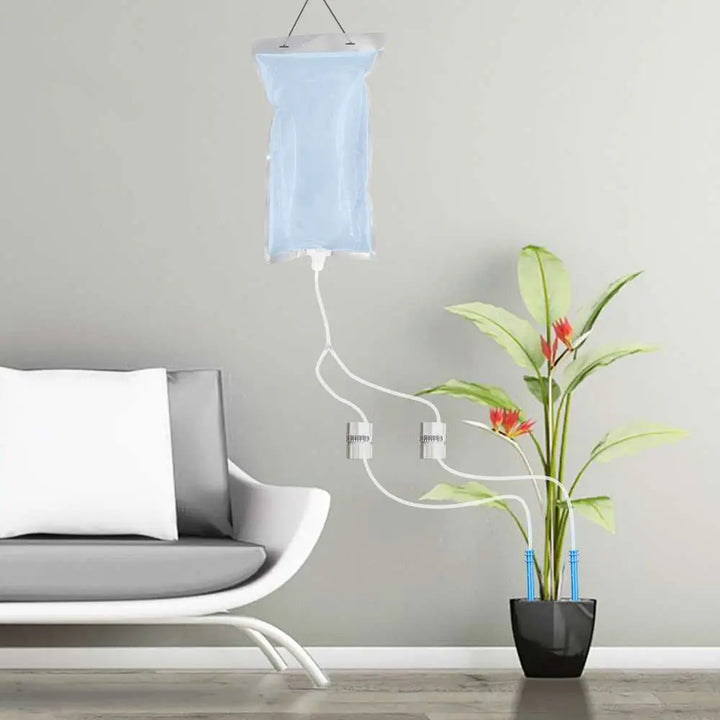 Floriva Sacs d'arrosage pour plantes | Arrosage automatique par goutte à goutte jusqu'à 30 jours | Avec valve et tuyau de 1 m | 2–6,5 L