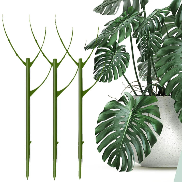 Floravio Support de Plantes 3 pièces | Empilable & Esthétique | Look Naturel | Pour Plantes d'Intérieur & de Jardin