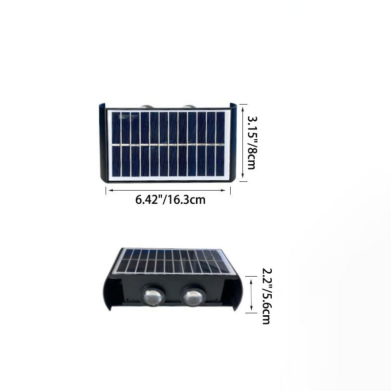 Lumiora Moderne Applique Solaire-LED pour Extérieur | Design Rectangulaire | IP56 Étanche | Différentes Tailles & Intensités Lumineuses