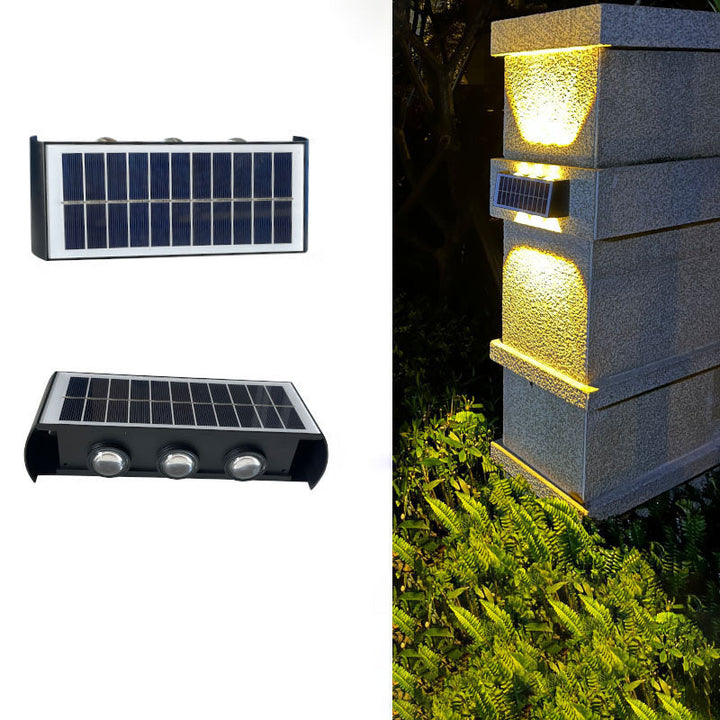 Lumiora Moderne Applique Solaire-LED pour Extérieur | Design Rectangulaire | IP56 Étanche | Différentes Tailles & Intensités Lumineuses
