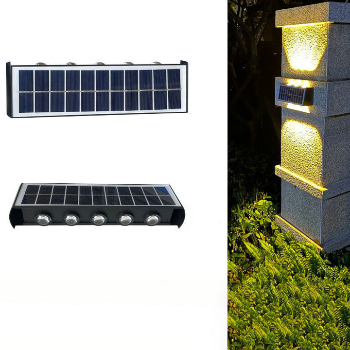 Lumiora Moderne Applique Solaire-LED pour Extérieur | Design Rectangulaire | IP56 Étanche | Différentes Tailles & Intensités Lumineuses