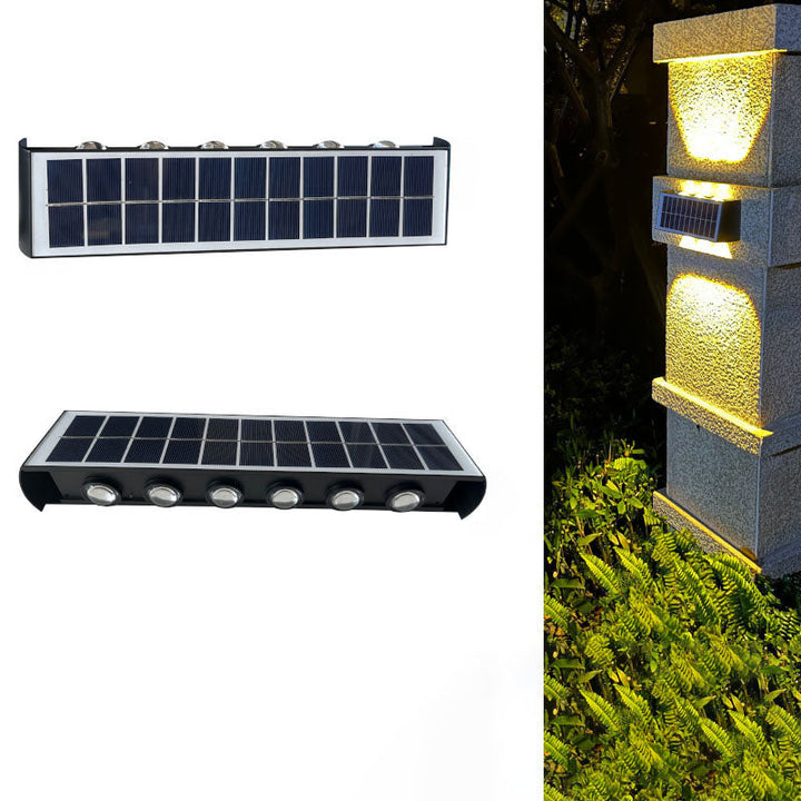 Lumiora Moderne Applique Solaire-LED pour Extérieur | Design Rectangulaire | IP56 Étanche | Différentes Tailles & Intensités Lumineuses