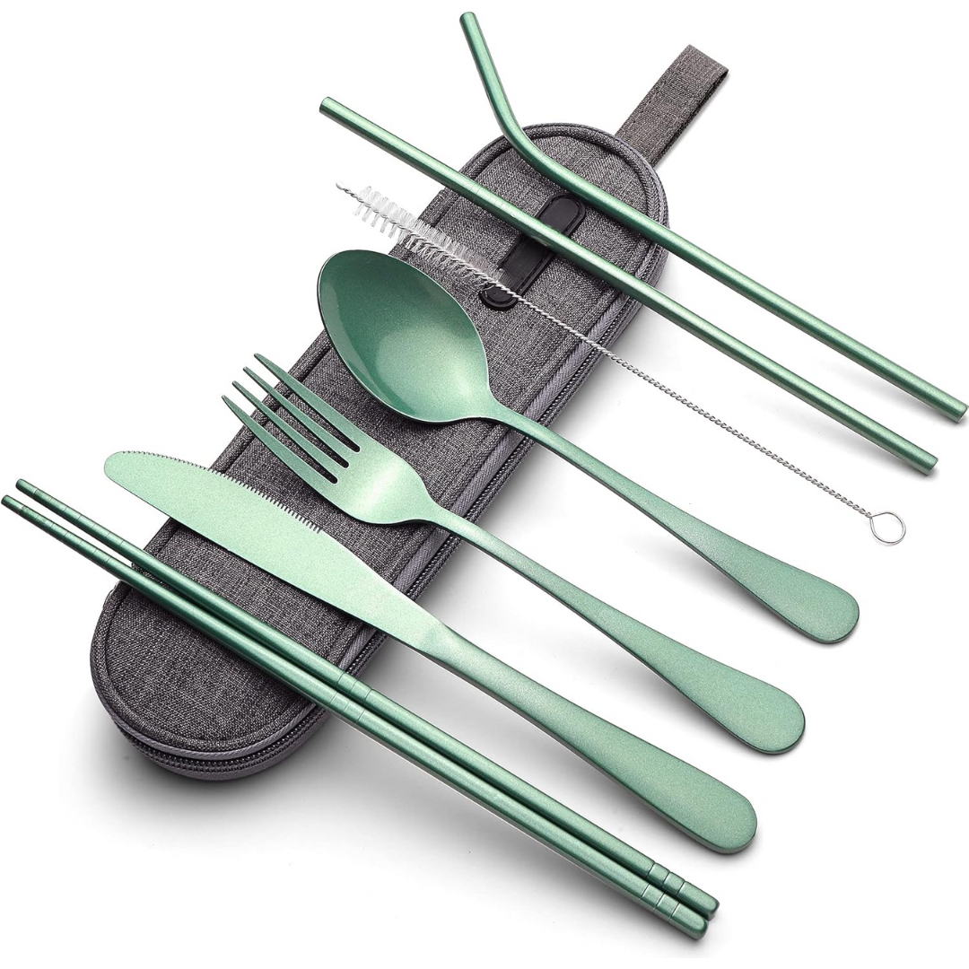Set de couverts GoCutlery | 4 pièces pour emporter | Acier inoxydable & sans BPA | Avec étui de transport