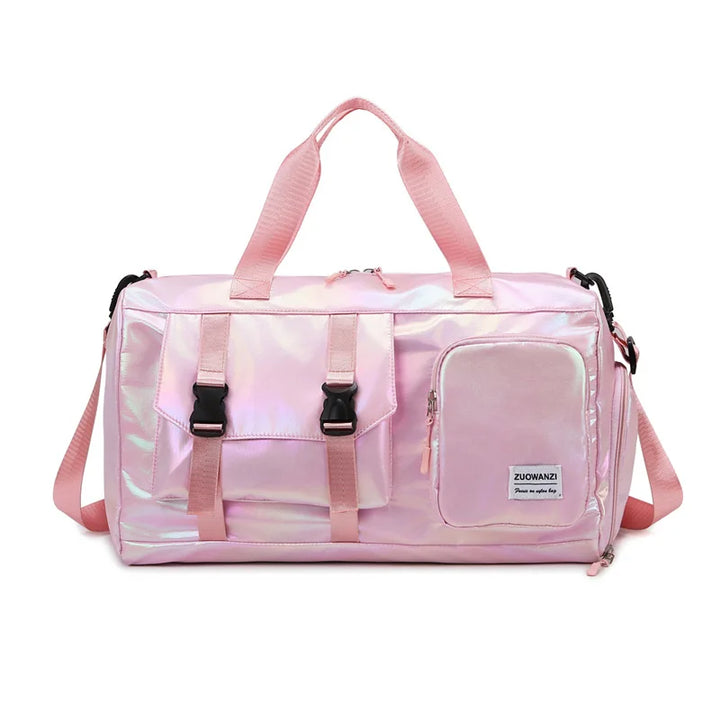 Lumivista Sac de Voyage Holographique | Sac à épaule Weekender Stylé avec Compartiment à Chaussures | Parfait pour les Escapades de Week-end & les Courts Séjours