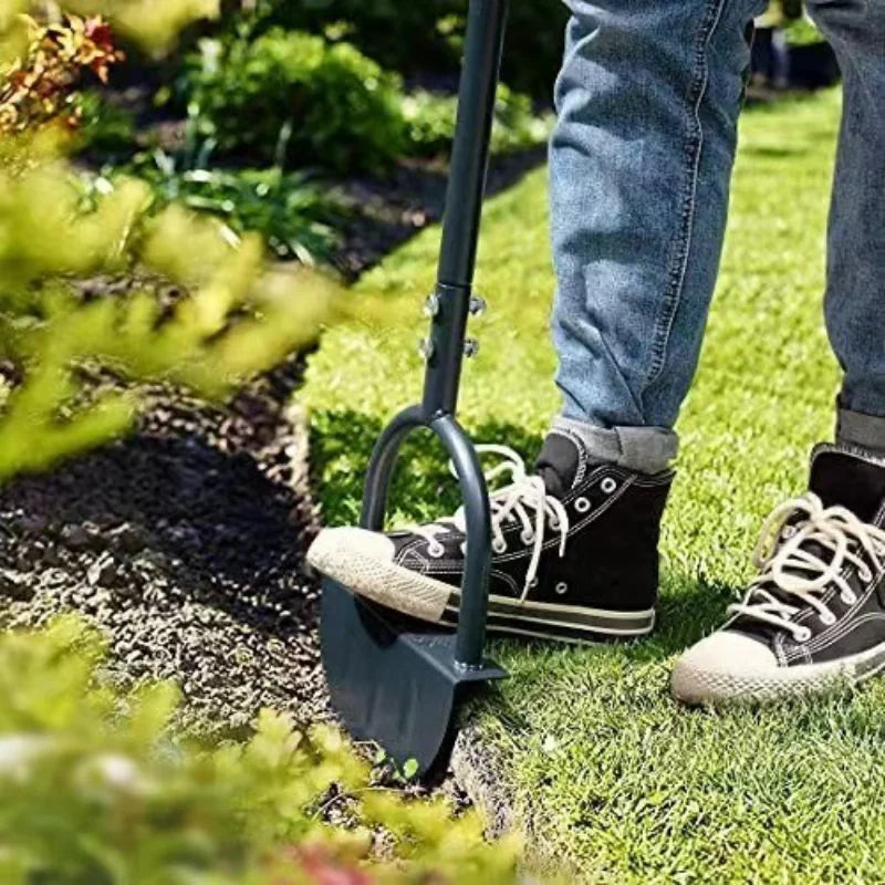 EdgeMaster Outil de Bordure de Pelouse | Design en Demi-Lune avec Dentelure | Outil Manuel pour des Bordures de Pelouse & Jardins Propres
