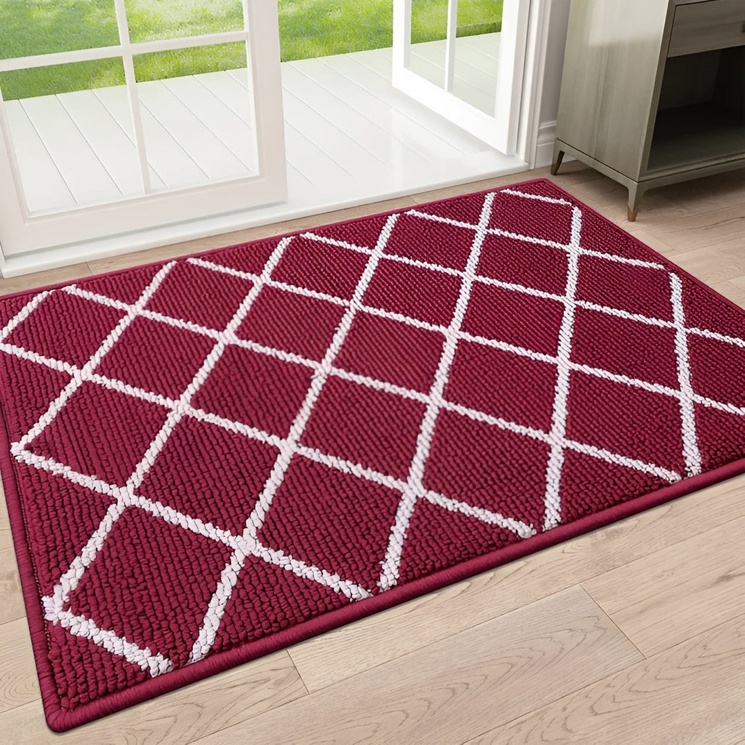 Tapis d'entrée SafeStep | Design à carreaux | Antidérapant & Absorbant | Facile à entretenir | Différentes tailles
