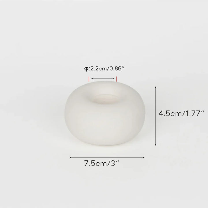 LUXORA Porte-bougie | Forme cylindrique | Argenté | Décoration moderne en céramique