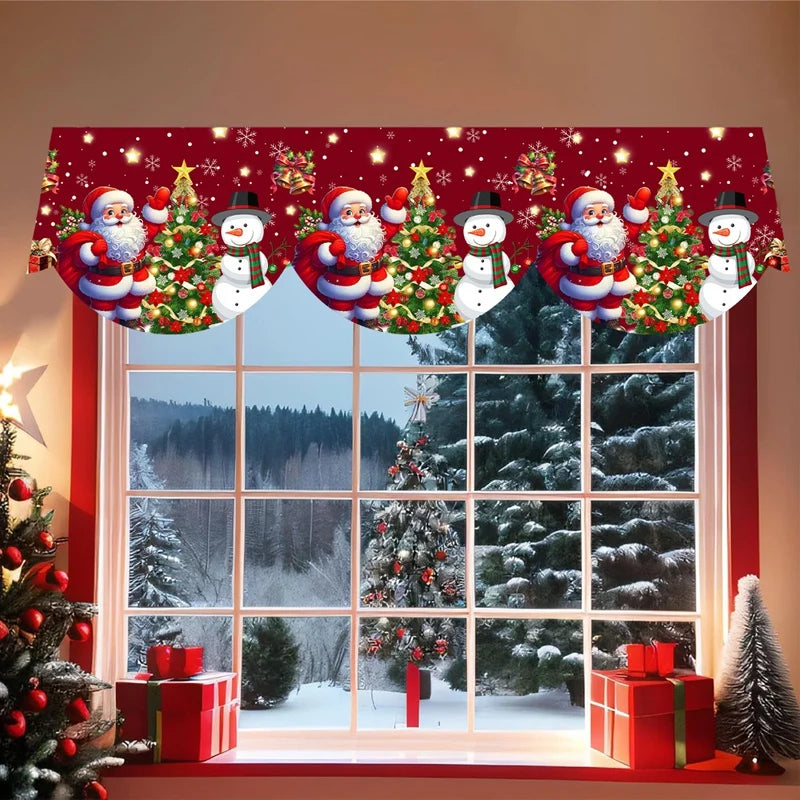 MerryMantel Écharpe de Cheminée Noël | Design Père Noël & Bonhomme de Neige | Décoration pour Cheminée & Salon | 100 % Polyester | Édition 2025–2026
