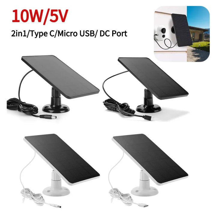 SunCharge Micro 10W Panneau Solaire | Monocristallin | Étanche IPX6 | Micro-USB | Pour Caméras, Éclairage & Petits Systèmes Solaires