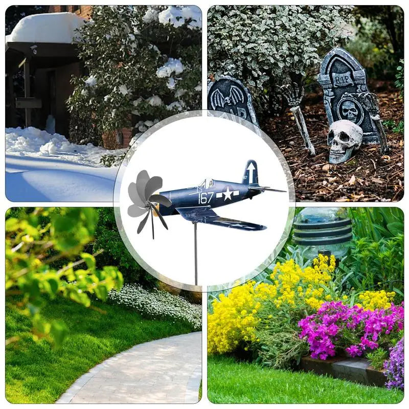 Windspiel AeroTwist | Éolienne en acier inoxydable | Résistante aux intempéries & tournant dans le vent | Pour jardin, terrasse & balcon